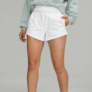 Lululemon White Inner Glow Shorts 3in